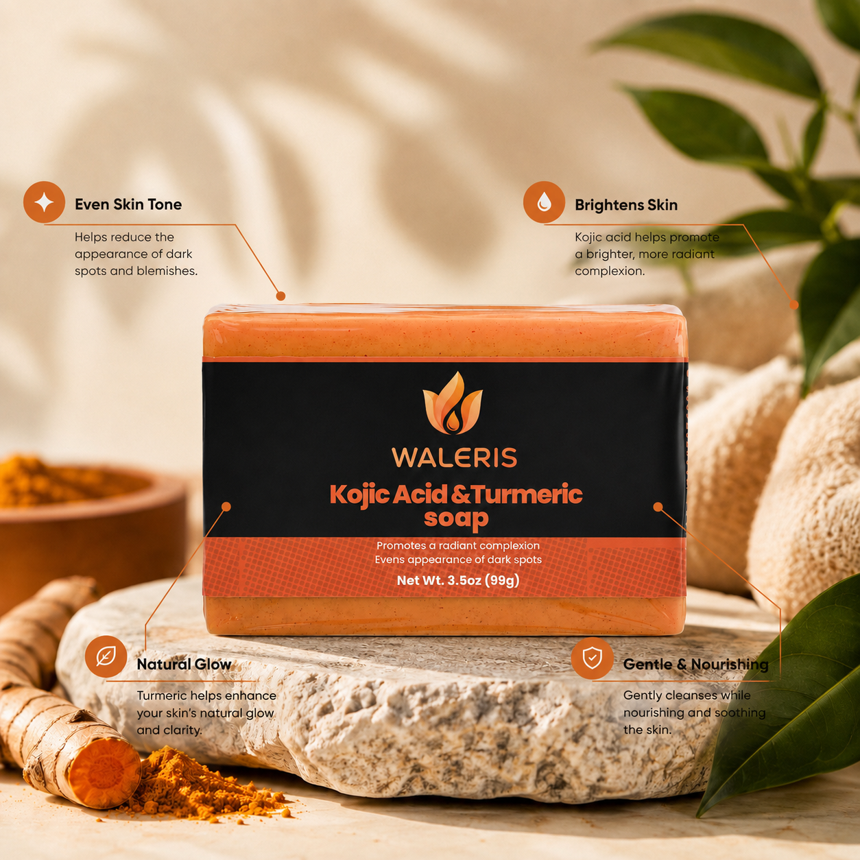 Kojic Acid & Turmeric Soap